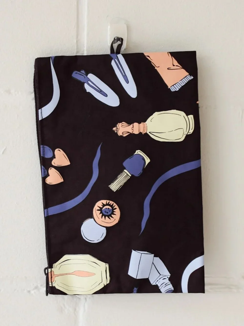 NWOT Baggu Flat Pouch Large - Get Ready With Me (Chocolate Plum)